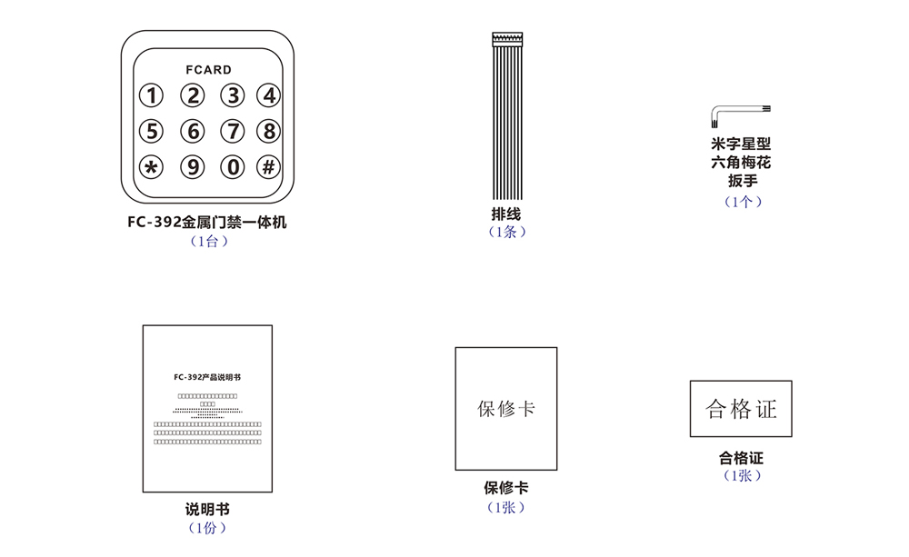 门禁一体机的配件清单 门禁一体机的配件清单