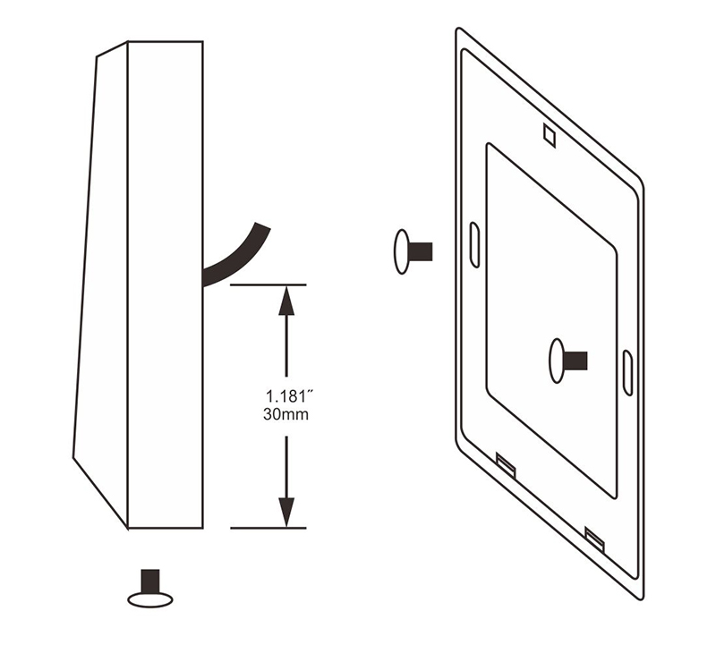 门禁读卡器外观图 门禁读卡器外观图