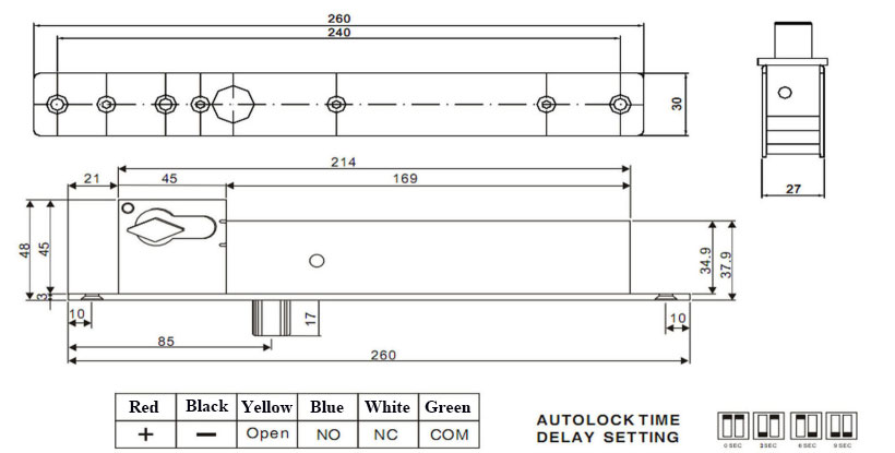 Electric Bolt Lock Dimension Electric Bolt Lock Dimension