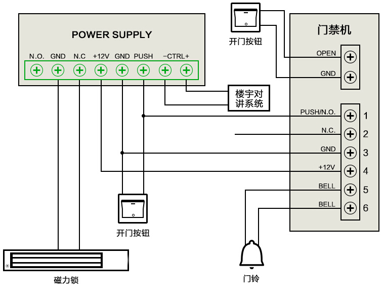 电锁接线图 电锁接线图